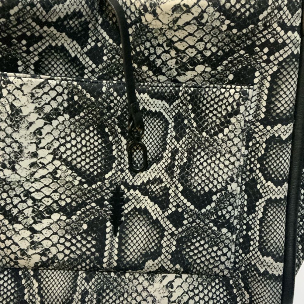 Thacker Tery Tote Black & White Python - image 7